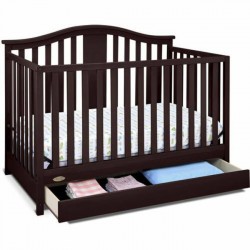 r Bed Crib with Drawer Brown Nursery Furniture