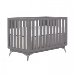 Dream On Me Harper 4-In-1 Convertible Crib In Storm Grey, Greenguard Gold & J...