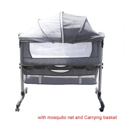 Adjustable Height Baby Bassinet Bedside Sleeper Portable Crib Infant Toddler Bed