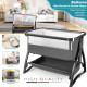 3 in 1 Baby Bassinet Bedside Sleeper Portable Baby Crib Bassinets w/ Swing Mode