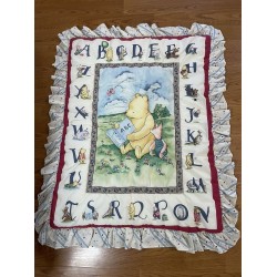 Disney Classic Baby Blanket Crib Quilt ABCs Ruffle Alphabet Vintage